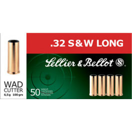 Sellier and Bellot Sellier & Bellot SB32SWLB Handgun 32 Smith & Wesson Long 100 GR Wadcutter - 50rd Box