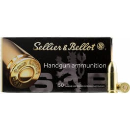 Sellier & Bellot SB9B Handgun Ammunition 9mm Luger 124 gr Full Metal Jacket (FMJ) - 50rd Box