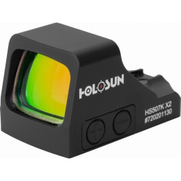 Holosun HS507KX2 HS507K X2 Black Anodized 1x 2/32 MOA Illuminated Red Circle w/Dot Reticle, Shake Awake Sensor - Includes Lens Cloth/Multi Tool