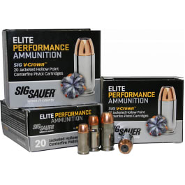 Sig Sauer E9MMA1-20 V-Crown 9mm Luger 115 GR Jacketed Hollow Point - 20rd Box