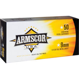 Armscor FAC94 9mm Luger 124 GR Full Metal Jacket - 50rd Box
