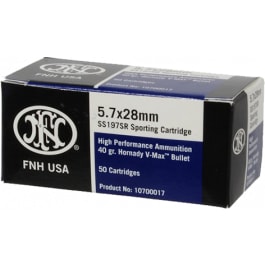 FN 10700017 High Performance 5.7x28mm 40 gr Hornady V-Max (VMX) - 50rd Box