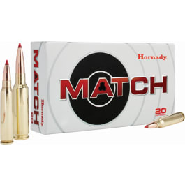 Hornady 82298 Match 8mmX57 JS Boat Tail Hollow Point 196 GR - 20rd Box