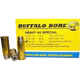 Buffalo Bore Ammunition Buffalo Bore 14C/20 Handgun 44 Special Soft Cast Hollow Point 190 GR/12Cas - 20rd Box
