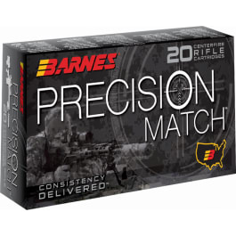 Barnes Bullets 30166 Precision <em>Match</em> 6.5 Creedmoor <em>140 GR</em> Open Tip <em>Match</em> BT - 20rd Box