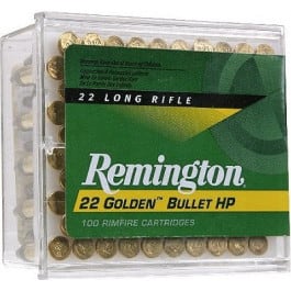 Remington Ammunition 21278 Golden Bullet 22 LR 36 gr Plated Hollow Point - 100rd Box