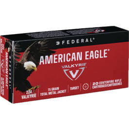Federal AE224VLK1 <em>American</em> <em>Eagle</em> 224 Valkyrie 75 <em>GR</em> Total Metal Jacket - 20rd Box