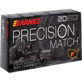 Barnes 30728 Precision Match 338 Lapua Mag 300 GR OTM - 20rd Box