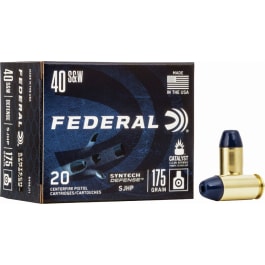 Federal Federal S40SJT2 Syntech Defense 40 Sw 175 GR Segmented Jacketed Hollow Point SJHP 50 Bx 10 Cs