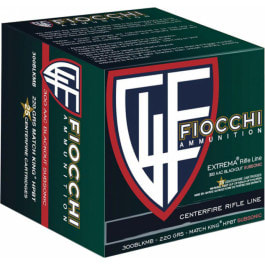 Fiocchi Ammunition Fiocchi 300BLKMB Exacta Match 300 AAC Blackout/Whisper (7.62x35mm) 220 GR Hollow Point Boat Tail - 25rd Box