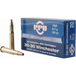 PPU PP30301 Standard Rifle 30-30 Winchester 150 GR Flat Soft Point - 20rd Box