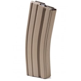 ASC AR-15/M4, 30 Round, .223/5.56x45mm Magazine, FDE Marlube Coated Stainless Steel Body, Black Follower - 30-223-SS-FDE-B-ASC