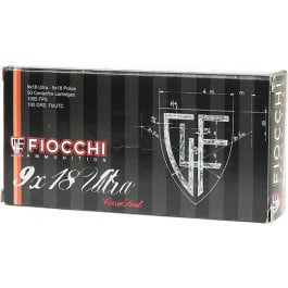 Fiocchi 9X18 Specialty 9x18mm Ultra 100 GR Metal Case (FMJ) - 50rd Box