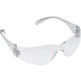 Peltor 1122800000100 Virtua  99.9% UV Rated Polycarbonate Clear Lens with Clear Frame for Adults 100 Per Case