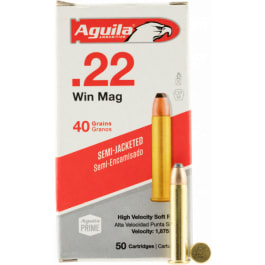 Aguila Aguila 1B222401 Silver Eagle 22 WMR 40 GR Jacketed Soft Point - 50rd Box