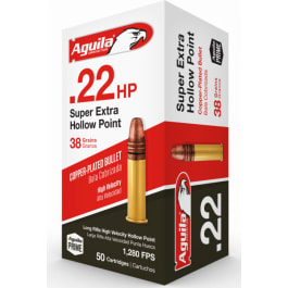 Aguila 1B222335 Standard High Velocity 22 Long Rifle (LR) 38 GR Hollow Point - 50rd Box