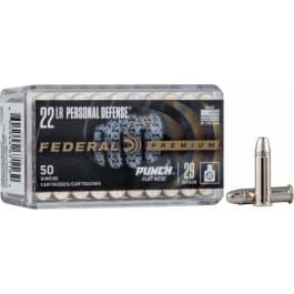 Federal PD22L1 Premium Personal Defense 22 LR 29 gr Punch Flat Nose - 50rd Box
