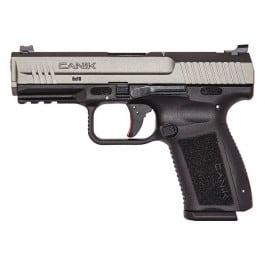 Canik TP9SF Elite Semi-Auto 9mm Pistol 4.19" Bbl, Warren Tactical Sights, Ambi <em>Slide</em> <em>Release</em>, Reversable Mag Catch, 2-10 Rd Mags, Tungsten - HG4870T-N