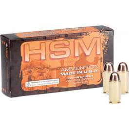 Hsm Hunting Shack 402R Training 40 S&W 180 gr Plated Round Nose Flat Point (RNFP) - 50rd Box