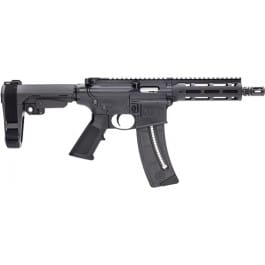 Smith & Wesson 13321 M&P15-22 Pistol .22LR 8" 25-SH w/ADJ ARM Brace -  Black