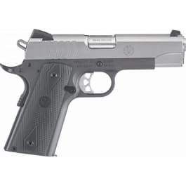 Ruger 6722 SR1911 Stainless Steel Single 4.25" 9+1 Black Rubber Grip Gray Frame Stainless Steel