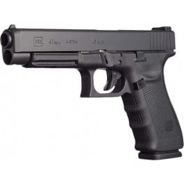 <em>Glock</em> UG4130101MOS G41 Gen4 MOS 45 ACP 5.31" 10+1 Black Black Steel with MOS Cuts <em>Slide</em> Black Interchangeable Backstrap Grip