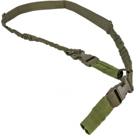 NcStar NCSTAR AARS21PG VISM Sling 1.25" 55"-72" Adjustable Bungee Green Nylon Strap w/Elastic Shock-Cord 2OR1 Point Sling