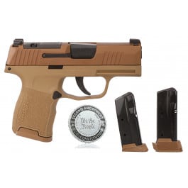 Sig Sauer P365 2A 365-9-CXR3P-2A Pistol 9mm 3.1" 10+1 Striker Optics-Ready Coyote Tan PVD
