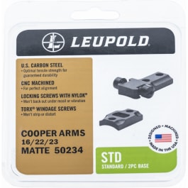 Leupold 50234 Standard Set Matte Black Steel For <em>Cooper</em> Arms 16/22/23 Rifle