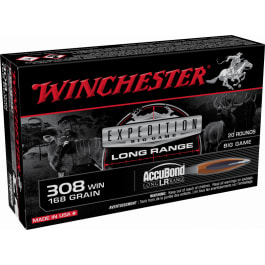Winchester Winchester Ammo S308LR Expedition Big Game Long Range 308 Win 168 gr AccuBond Long Range - 20rd Box