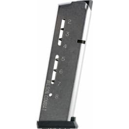 Wilson Combat 500 1911 Elite Tactical Magazine 45 ACP 8rd Stainless Finish ETM Base <em>Pad</em>