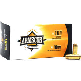 Armscor 50440 Pistol Value Pack 10mm Auto 180 gr Full Metal Jacket (FMJ) Value Pack - 100rd Box