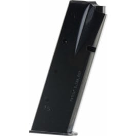 Mec-Gar MGBRHP15B OEM Blued Detachable 15rd 9mm Luger for Browning Hi-Power, Springfield SA-35