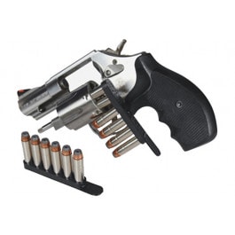 Bianchi 20054 Speed Strip  made of Polymer with Black Finish & Holds 6rds for 9mm, 38 Cal & 357 Mag Revolvers