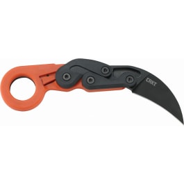 CRKT 4041O Provoke  2.47" Folding Plain Black Stonewashed 4116 Stainless Steel Blade/Orange Grivory Handle Includes Pocket Clip