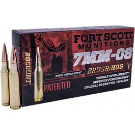 Fort Scott Munitions Fort Scott Munitions 7MM08-120-SCV1 Tumble Upon Impact (TUI) 7mm-08 Rem 120 gr Solid Copper Spun - 20rd Box