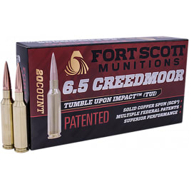 Fort Scott Munitions Fort Scott Munitions 65CM-123-SCV1-1 6.5 Creedmoor 123 GR SCS TUI - 20rd Box