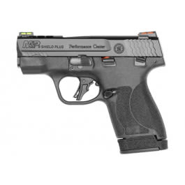 Smith & Wesson 13254 PC M&P9 Shield Plus, 9MM Semi-Auto Pistol, 3.1" BBL,  Ported, <em>Fiber</em> Optics, 13/10 Mags