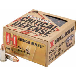 Hornady Hornady 90014 Critical Defense 25 ACP 35 gr Flex Tip eXpanding - 25rd Box