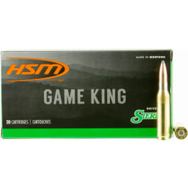 Hunting Shack HSM Game King 7mm-08 Remington 150gr Spitzer Boat Tail GameKing 20rd Brass Case 7MM088N
