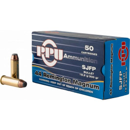 PPU PPH44MF Handgun 44 Remington Magnum 300 GR Semi-Jacketed Flat Point - 50rd Box