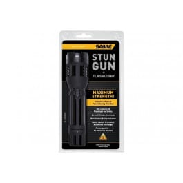 <em>Sabre</em> S2000SF <em>Stun</em> <em>Gun</em>/Flashlight w/Holster Black Aluminum 1.82 uC Pain Rating