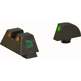 Meprolight USA 102243391 Mepro Tru-Dot Fixed Sights Self-Illuminated Green Tritium Front & Orange Rear with Black Frame for Most Glock