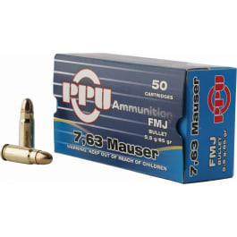 Prvi Partizan PPU PPH763 Handgun 7.63mm Mauser 85 GR Full Metal Jacket - 50rd Box