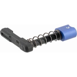 <em>Strike</em> <em>Industries</em> ARSMCBLU <em>Magazine</em> Catch  made of Black Steel with Blue 6061-T6 Aluminum <em>Release</em> Button for AR-Platform