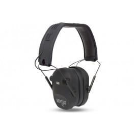 Radians VX0110CS Vertex Slim Electronic Muff 22 dB Over the Head Black Ear Cups with Black Headband for Adult 1 Pair