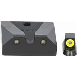 Meprolight USA 477873121 Mepro Hyper-Bright Self-Illuminated Sights Fixed Tritium Yellow Front, Green Rear Black Frame for <em>CZ</em> <em>Shadow</em> <em>2</em>