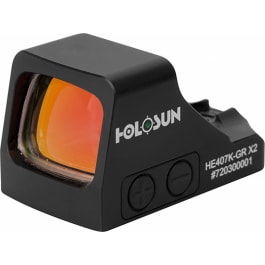Holosun HE407KGRX2 HE407K X2 Black Anodized 1x 6 MOA Green Dot Reticle, Shake Awake Sensor Technology, Includes Lens Cloth/Multi Tool