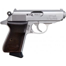 Walther Arms PPK/S Semi-Automatic .380 ACP 7rd Pistol - Stainless Steel with Walnut Grips - 4796004WG