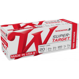 Winchester Winchester Ammo WIN TRGT207VP Super Target Target 20GA 2.75" 7/8oz #7.5 Shot Value Pk - 100SH Box